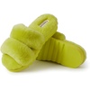Dearfoams Women’s Fireside Benalla All Over Shearling Double Band Easy on/Off Slide(Apple Green)