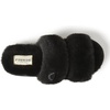 Dearfoams Women’s Fireside Benalla All Over Shearling Double Band Easy on/Off Slide(Black)