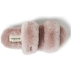 Dearfoams Women’s Fireside Benalla All Over Shearling Double Band Easy on/Off Slide(Dusty Pink)