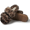 Dearfoams Women’s Fireside Benalla All Over Shearling Double Band Easy on/Off Slide(Leopard)