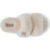 Dearfoams Women’s Fireside Benalla All Over Shearling Double Band Easy on/Off Slide(Natural)