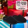 Dearfoams Women’s House Slippers Memory Foam Fuzzy Fiona Clog House Shoes(Black)