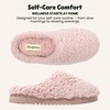 Dearfoams Women’s House Slippers Memory Foam Fuzzy Fiona Clog House Shoes(Pale Mauve)