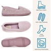 Dearfoams Women’s Rachel Velour Closed Back(Frosted Plum)