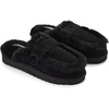 Dearfoams Women’s Richmond Genuine Shearling Scuff(Black)