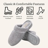 Dearfoams Women’s Serena Memory Foam Chenille Scuff House Shoe Slipper(Black)