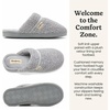 Dearfoams Women’s Serena Memory Foam Chenille Scuff House Shoe Slipper(Sleet)
