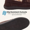 Dearfoams mens Memory Foam House Shoes, Microsuede Moccasin, Indoor Outdoor Slippers(Coffee Brown)
