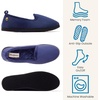 Dearfoams womens Rebecca Memory Foam Lightweight House Shoes With Warm Lining & Wide Widths(Peacoat)