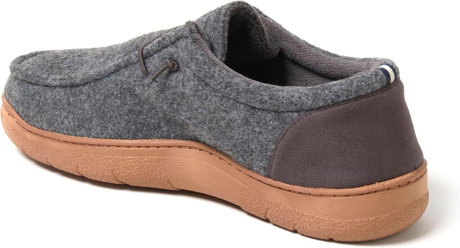 image:imageDearfoams Mens Bennett IndoorOutdoor Memory Foam Comfort Chukka BootDark Heather Grey