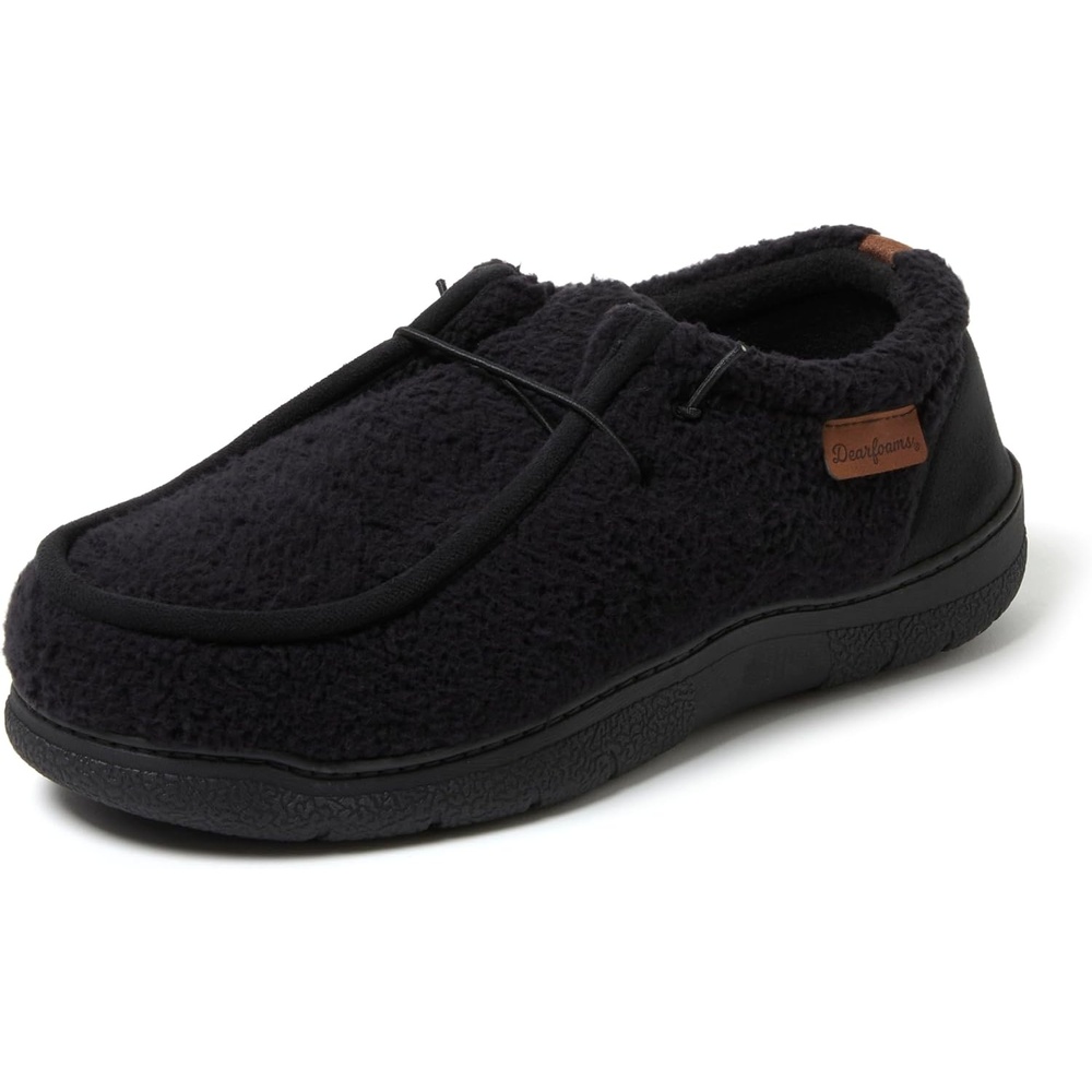 image:imageDearfoams Mens Bennett IndoorOutdoor Memory Foam Comfort Chukka BootDark Black