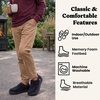 Dearfoams Men’s Bennett Indoor/Outdoor Memory Foam Comfort Chukka Boot(Dark Black)