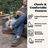 Dearfoams Men’s Bennett Indoor/Outdoor Memory Foam Comfort Chukka Boot(Dark Heather Grey)