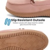Dearfoams womens Memory Foam House Shoes, Microsuede Moccasin With Tie, Plush Indoor Outdoor Slippers(Dusty Pink)