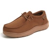 Dearfoams Men’s Bennett Indoor/Outdoor Memory Foam Comfort Chukka Boot(Chestnut)