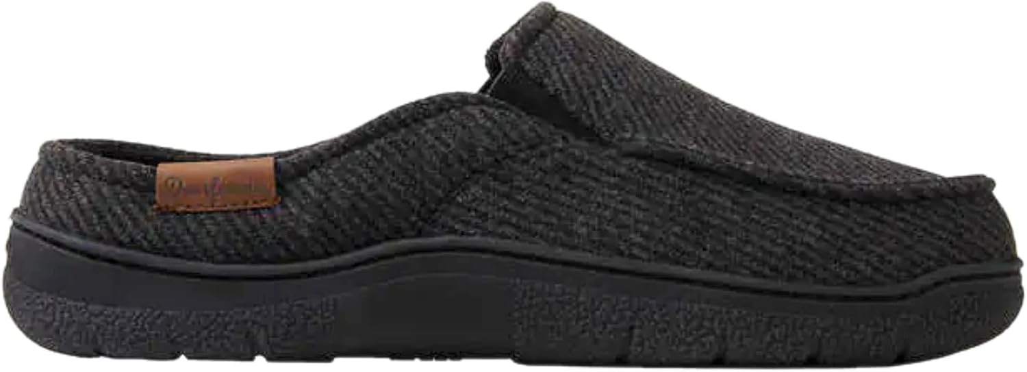 image:imageDearfoams Mens IndoorOutdoor Breathable Memory Foam Clog Slippers in Black 910 Medium