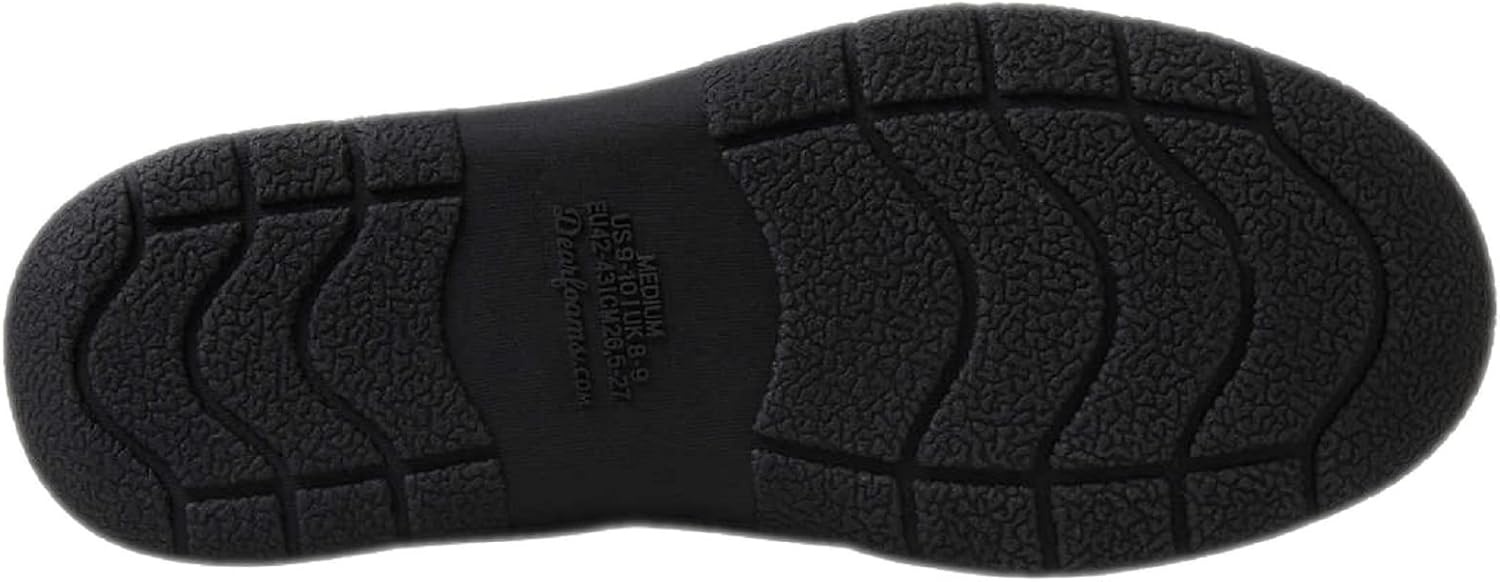 image:imageDearfoams Mens IndoorOutdoor Breathable Memory Foam Clog Slippers in Black 910 Medium