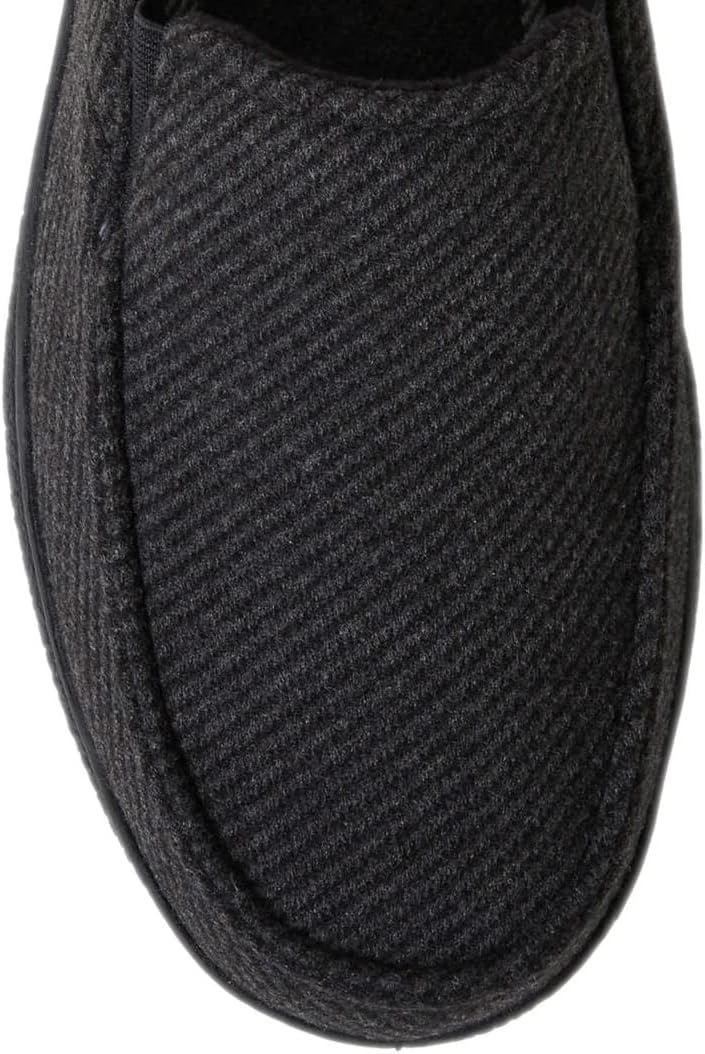 image:imageDearfoams Mens IndoorOutdoor Breathable Memory Foam Clog Slippers in Black 910 Medium