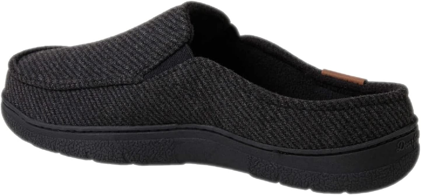 image:imageDearfoams Mens IndoorOutdoor Breathable Memory Foam Clog Slippers in Black 910 Medium
