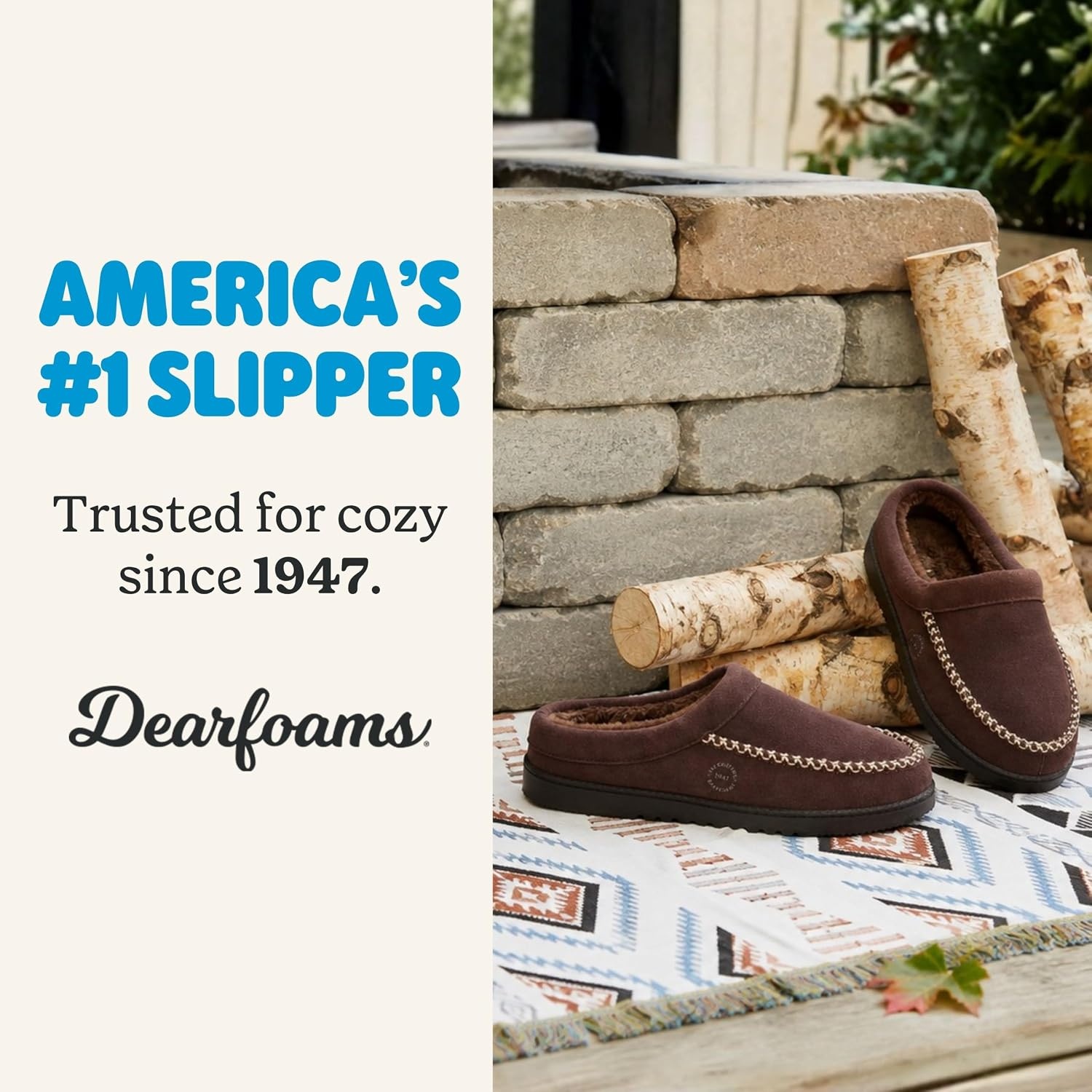 image:imageDearfoams mens House Slipper Memory Foam Suede Clog Beckett Breathable Indoor ShoesCoffee