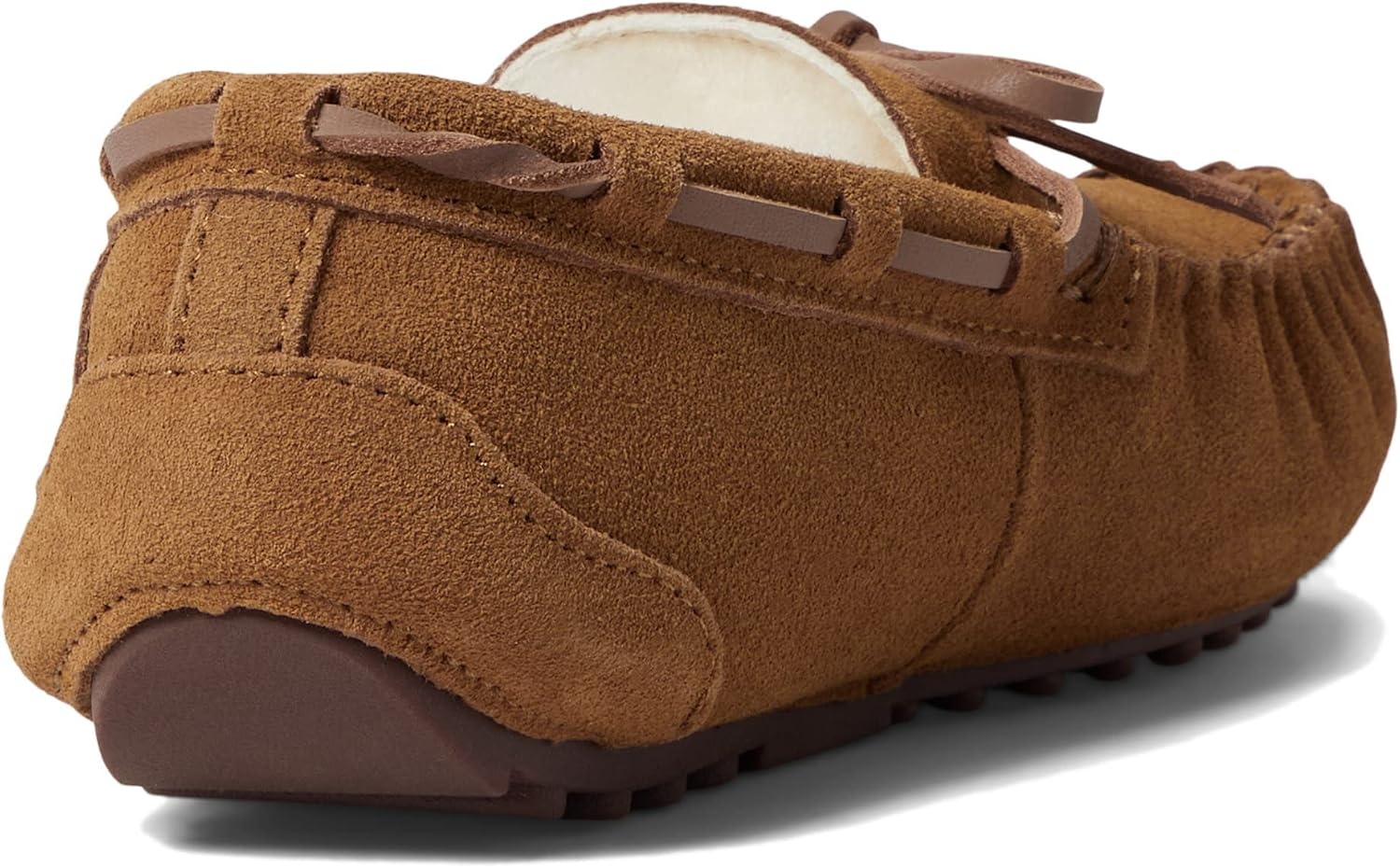image:imageFireside By Dearfoams Unisex Child Parker Genuine Shearling Indoor And Outdoor Moccasin Slipper Chestnut 5 Big Kid US