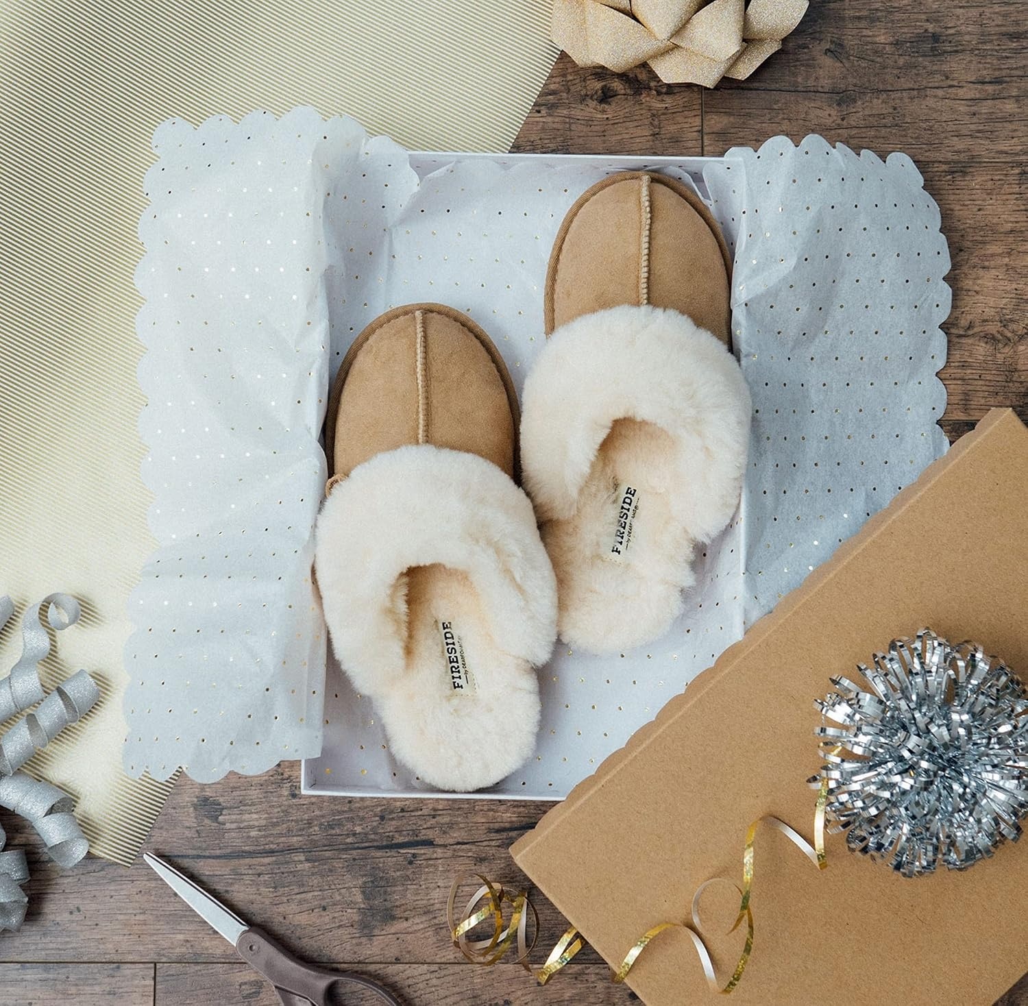 image:imageFireside by Dearfoams Womens Sydney Shearling Slippers Sand 8