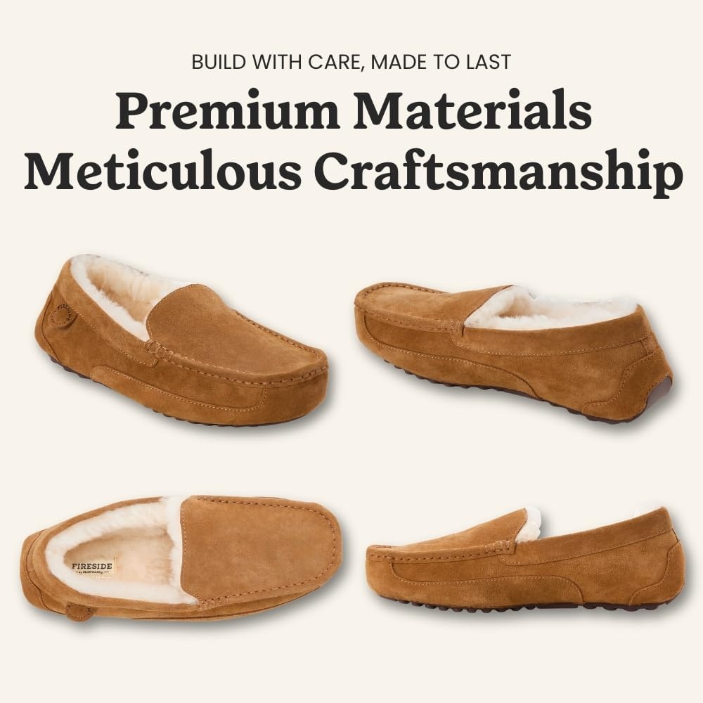 image:imageFireside by Dearfoams mens Melbourne Slipper Chestnut 8 US