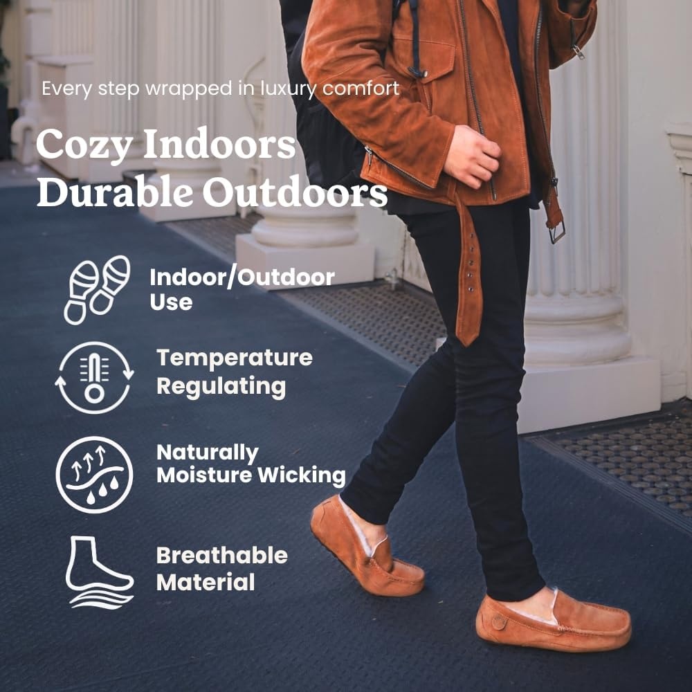 image:imageFireside by Dearfoams mens Melbourne Slipper Chestnut 8 US