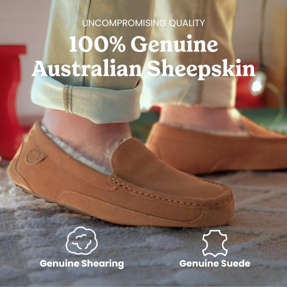 image:imageFireside by Dearfoams mens Melbourne Slipper Chestnut 9 US