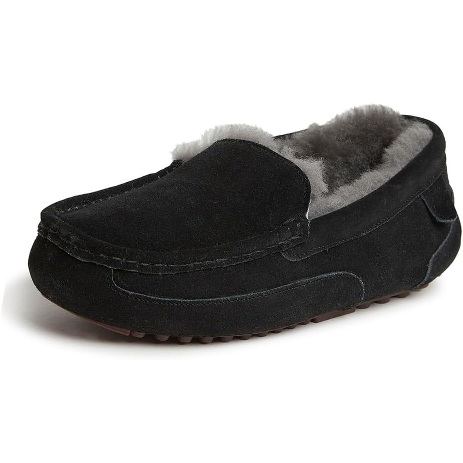 image:imageFireside by Dearfoams Mens Moccasin Slipper BLACK 10 W US