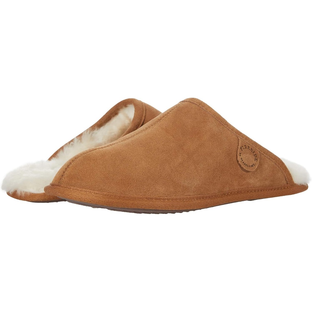 image:imageFireside by Dearfoams Mens Warwick Water Resistant Genuine Shearling Scuff Slipper