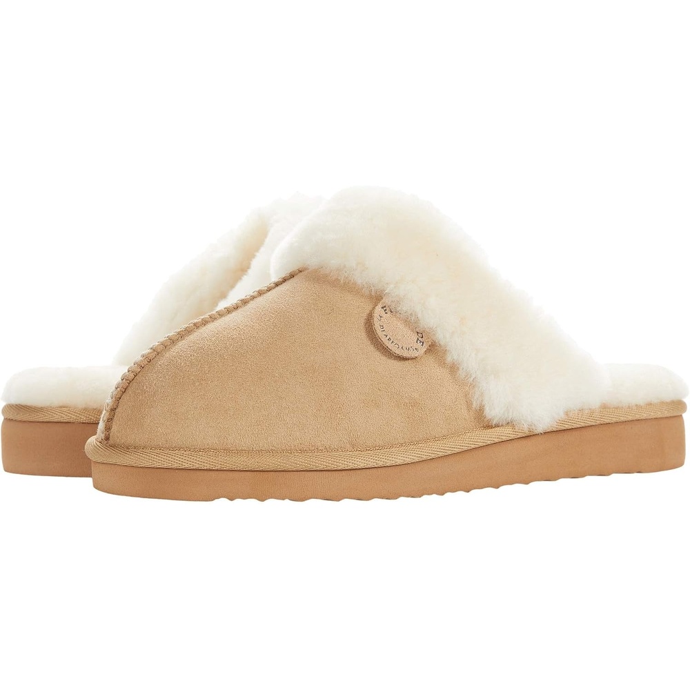 image:imageFireside by Dearfoams Womens Sydney Shearling Slippers Sand 7