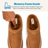 Dearfoams mens House Slipper Memory Foam Suede Clog – Beckett Breathable Indoor Shoes(Chestnut)