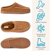 Dearfoams mens House Slipper Memory Foam Suede Clog – Beckett Breathable Indoor Shoes(Chestnut)