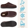 Dearfoams mens House Slipper Memory Foam Suede Clog – Beckett Breathable Indoor Shoes(Coffee)