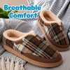 Dearfoams mens Slippers Indoor House Shoes With Memory Foam – Aldan Clog Slipper(Brown Plaid)