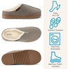Dearfoams mens Slippers Indoor House Shoes With Memory Foam – Aldan Clog Slipper(Fossil)