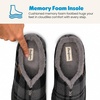 Dearfoams mens Slippers Indoor House Shoes With Memory Foam – Aldan Clog Slipper(Grey Plaid)