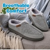 Dearfoams mens Slippers Indoor House Shoes With Memory Foam – Aldan Clog Slipper(Heather Grey)