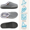 Dearfoams mens Slippers Indoor House Shoes With Memory Foam – Aldan Clog Slipper(Heather Grey)