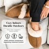 Fireside by Dearfoams Women’s Sydney Shearling Slippers, Chestnut, 6