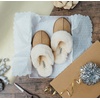 Fireside by Dearfoams Women’s Sydney Shearling Slippers, Sand, 8