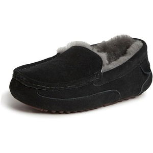 Fireside by Dearfoams Men’s Moccasin Slipper, BLACK, 10 W US