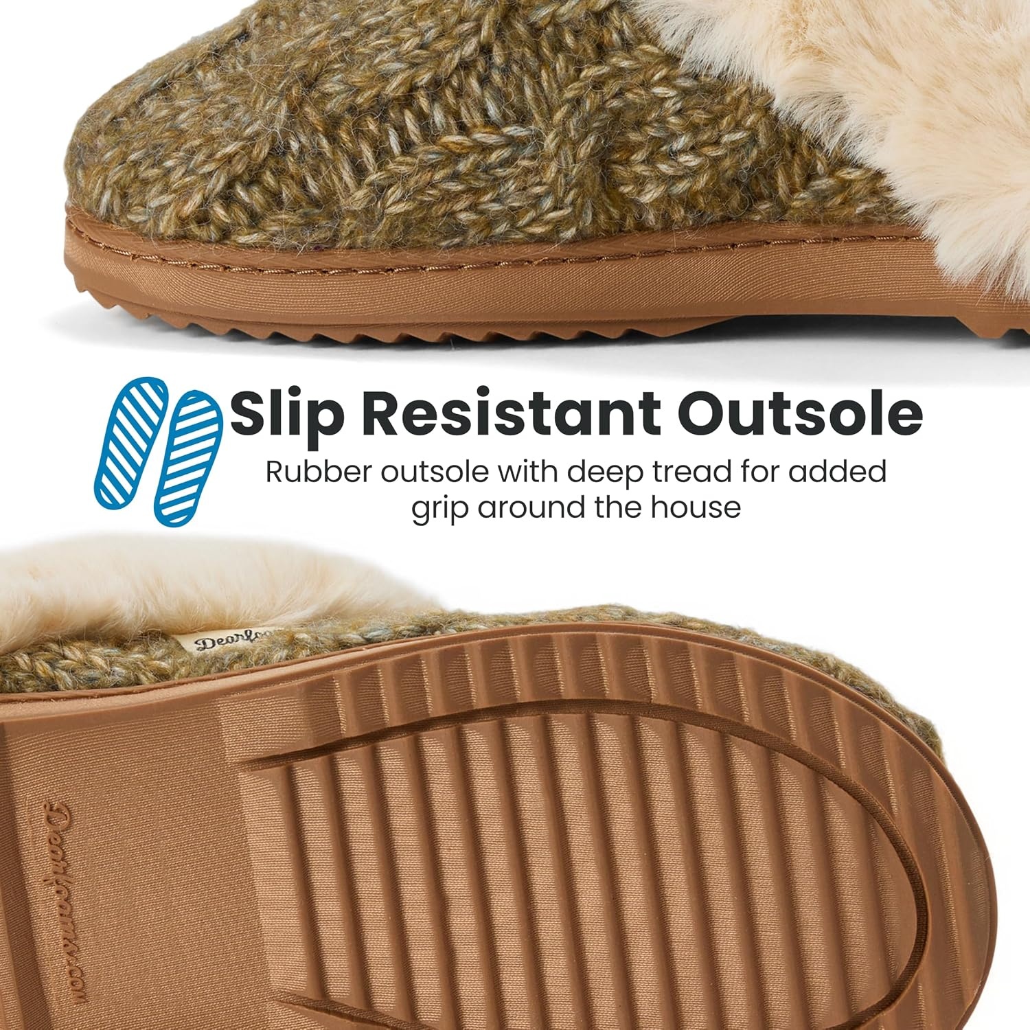 image:imageDearfoams womens House Slipper With Memory Foam Nicki Knit Scuff Indoor ShoesLoden