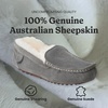 Dearfoams Women’s Fireside Water Resistant Mel Shearling Moccasin Slipper, Grey, 9