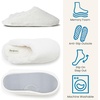 Dearfoams womens Bailey Plush Furry Scuff Slipper(Alabaster)