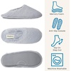 Dearfoams womens Bailey Plush Furry Scuff Slipper(Sleet)