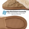 Dearfoams womens House Slipper With Memory Foam – Nicki Knit Scuff Indoor Shoes(Latte)