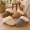 Dearfoams womens House Slipper With Memory Foam – Nicki Knit Scuff Indoor Shoes(Latte)