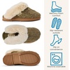 Dearfoams womens House Slipper With Memory Foam – Nicki Knit Scuff Indoor Shoes(Loden)